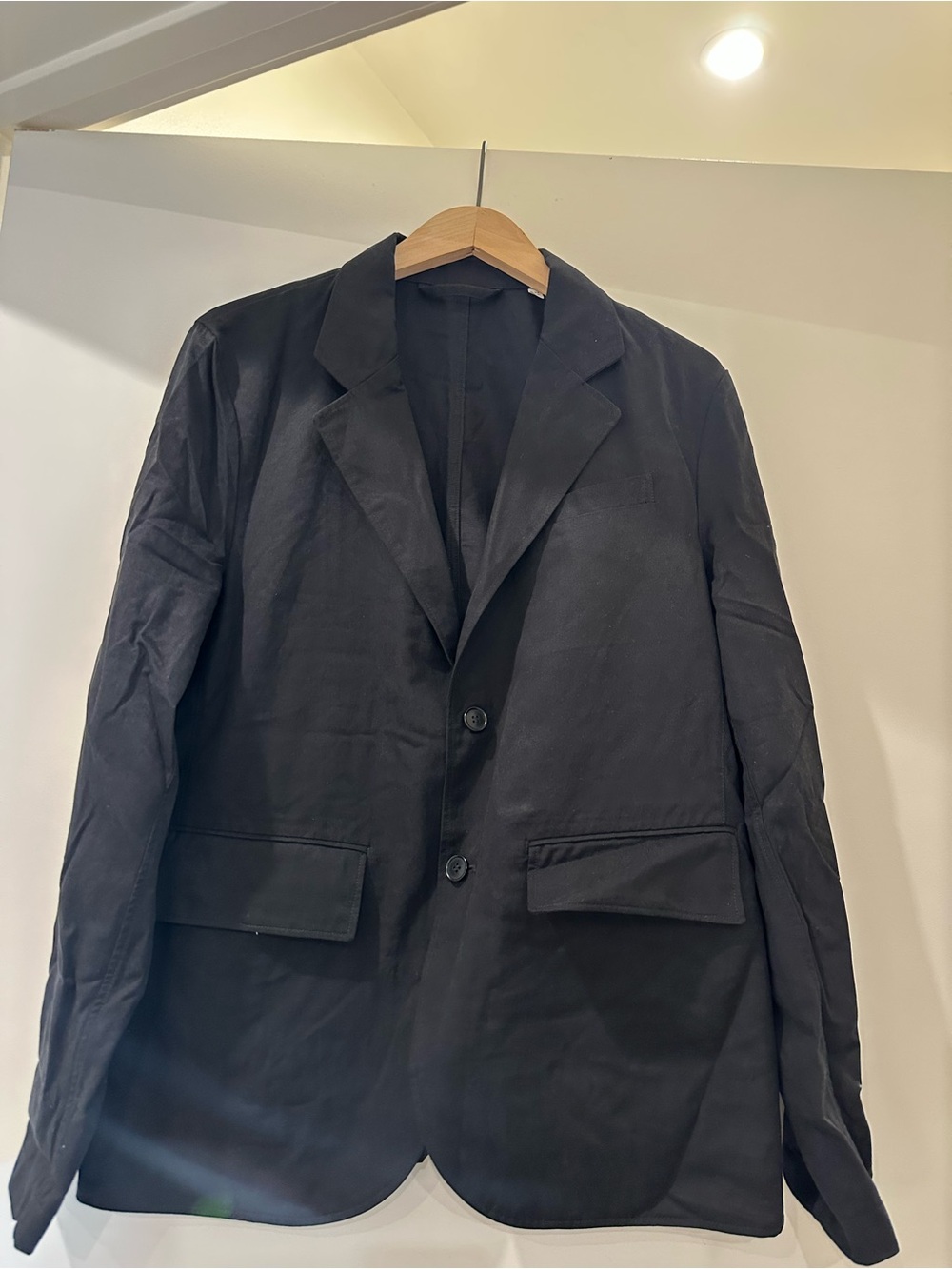Buck Mason Black Two-Button Notch Lapel Blazer